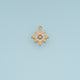Eight Point Star Crystal Pendant,14K Gold Silver Sparkling Celestial Star Charm DIY Charm for Necklace Bracelet Making