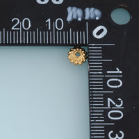 Flower Bead Cap,14K Gold Platinum Textured Floral Bead Cap DIY Jewelry Beads for Necklace Bracelet Making