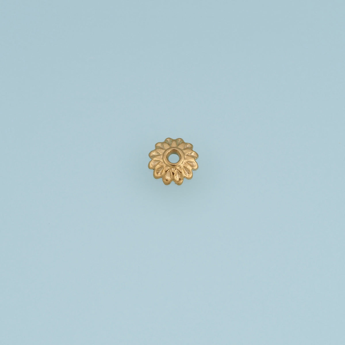 Flower Bead Cap,14K Gold Platinum Textured Floral Bead Cap DIY Jewelry Beads for Necklace Bracelet Making