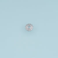 Flower Bead Cap,14K Gold Platinum Textured Floral Bead Cap DIY Jewelry Beads for Necklace Bracelet Making