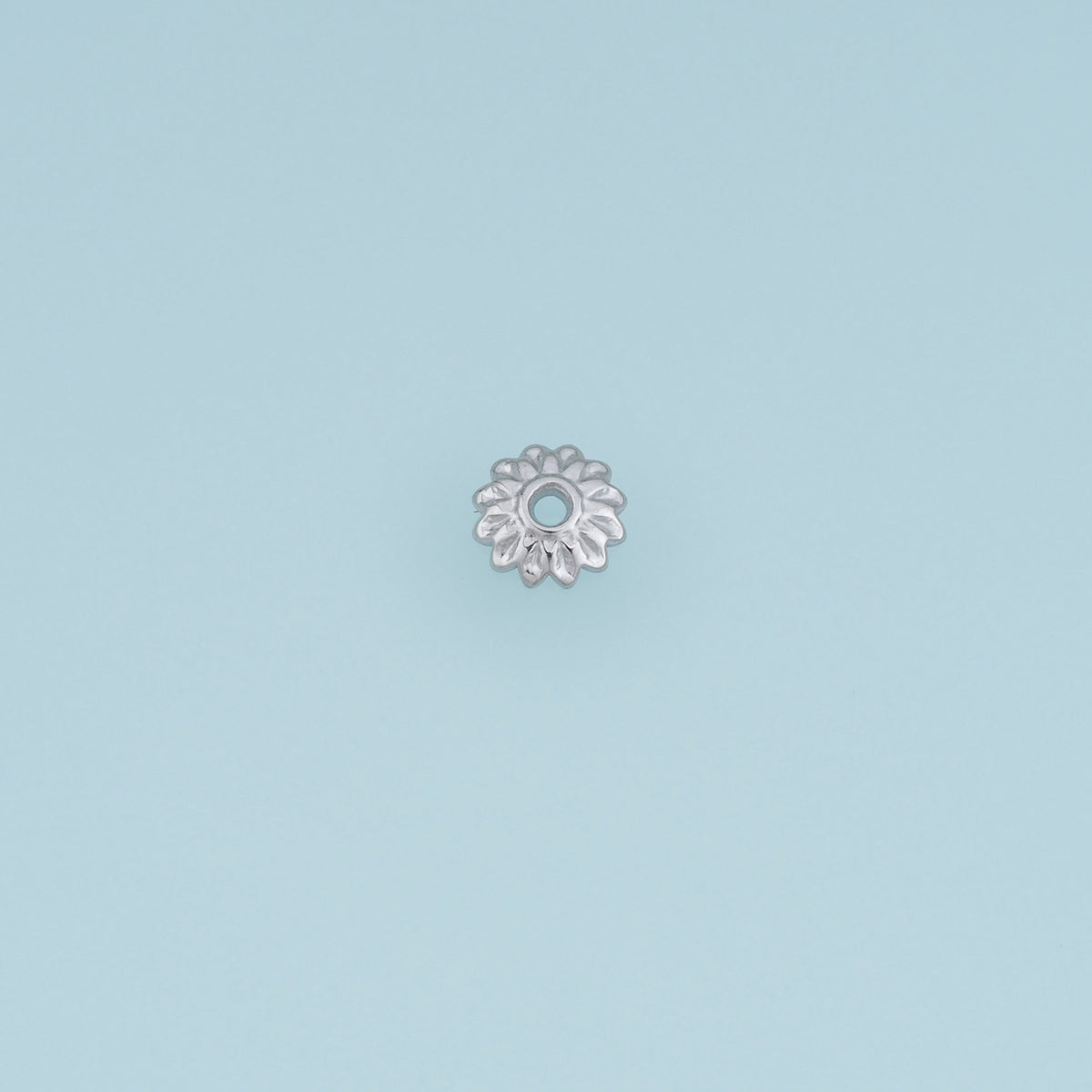Flower Bead Cap,14K Gold Platinum Textured Floral Bead Cap DIY Jewelry Beads for Necklace Bracelet Making