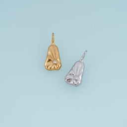 Sculpted Rectangle Leaf Shape Pendant,14K Gold Silver Curved Leaf Crystal Charm DIY Charm for Necklace Bracelet Making