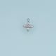Four Petal Crystal Flower Pendant,14K Gold Silver Floral Charm DIY Charm for Necklace Bracelet Making