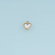 Shell Heart Pendant,14K Gold Silver Mother of Pearl Heart Charm DIY Charm for Necklace Bracelet Making