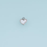 Shell Heart Pendant,14K Gold Silver Mother of Pearl Heart Charm DIY Charm for Necklace Bracelet Making