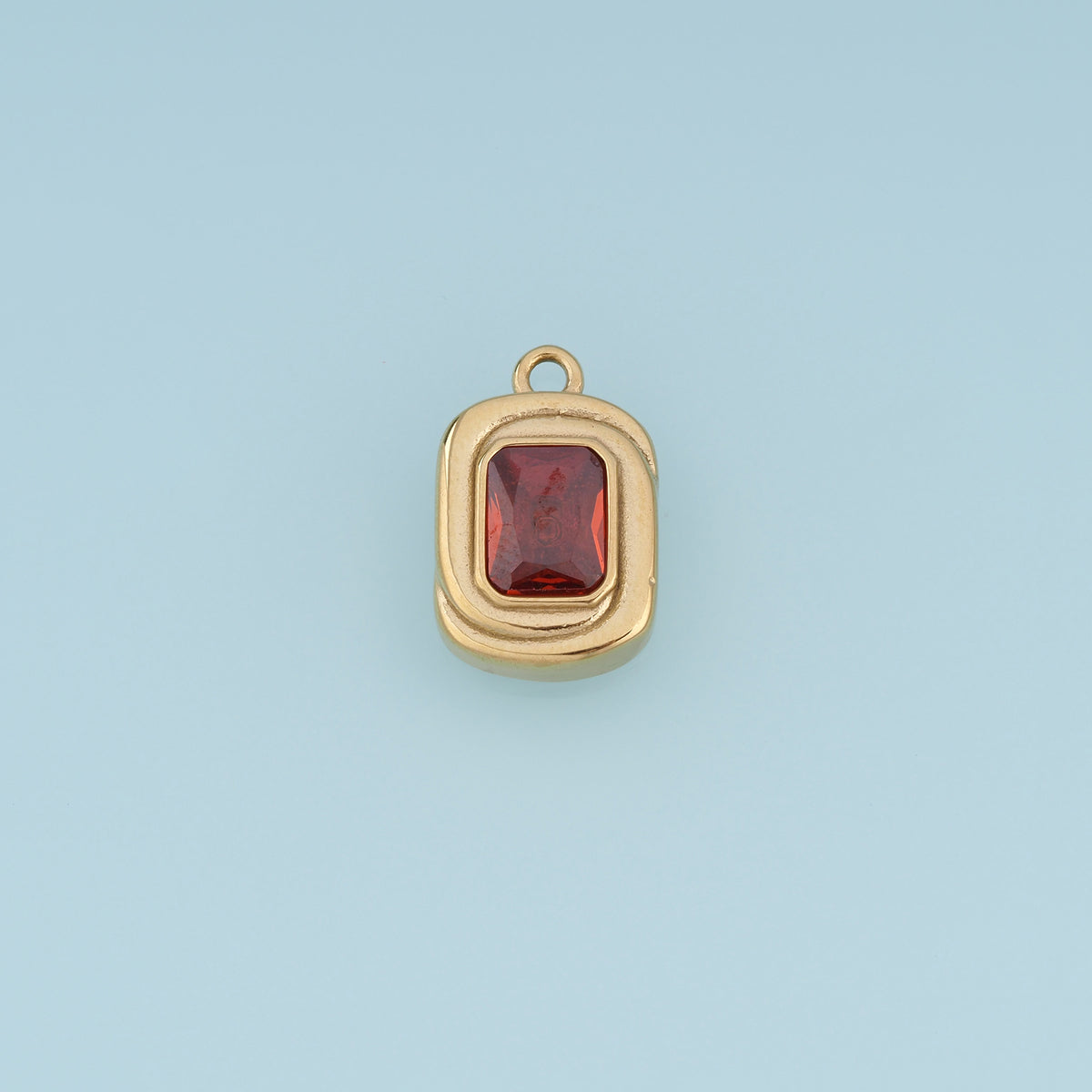 Rectangle Gemstone Pendant,14K Gold Vintage Colorful Charm DIY Charm for Necklace Bracelet Making