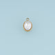 Oval Crystal Pendant,14K Gold Elegant Pink Purple Clear Gemstone Charm DIY Charm for Necklace Bracelet Making