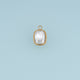 Rectangular Gemstone Pendant,14K Gold Elegant Charm DIY Charm for Necklace Bracelet Making