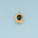 Oval Gemstone Pendant,14K Gold Vintage Charm DIY Charm for Necklace Bracelet Making