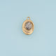 Oval Gemstone Pendant,14K Gold Vintage Charm DIY Charm for Necklace Bracelet Making