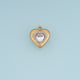 Crystal Heart Pendant,14K Gold Exquisite Charm DIY Charm for Necklace Bracelet Making