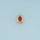 Oval Gemstone Pendant,14K Gold Vintage Rectangular Charm DIY Charm for Necklace Bracelet Making