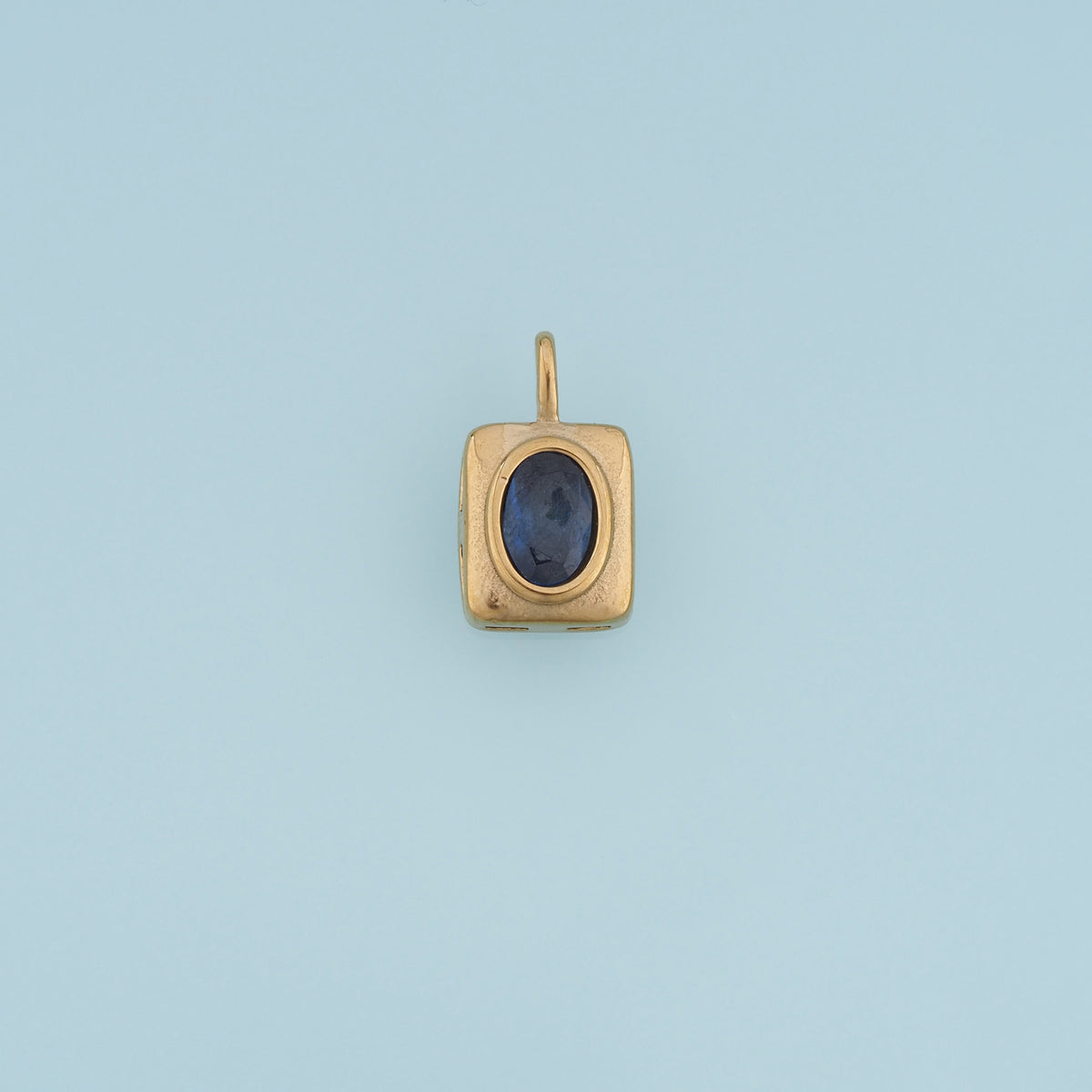 Oval Gemstone Pendant,14K Gold Vintage Rectangular Charm DIY Charm for Necklace Bracelet Making