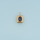 Oval Gemstone Pendant,14K Gold Vintage Rectangular Charm DIY Charm for Necklace Bracelet Making
