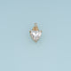 Sacred Heart Pendant,14K Gold Red Clear Gemstone Charm DIY Charm for Necklace Bracelet Making