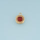 Square Gemstone Pendant,14K Gold Vintage Charm DIY Charm for Necklace Bracelet Making