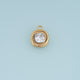 Square Gemstone Pendant,14K Gold Vintage Charm DIY Charm for Necklace Bracelet Making