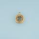 Square Gemstone Pendant,14K Gold Vintage Charm DIY Charm for Necklace Bracelet Making