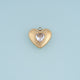 Double Heart Gemstone Pendant,14K Gold Vintage Heart Charm DIY Charm for Necklace Bracelet Making