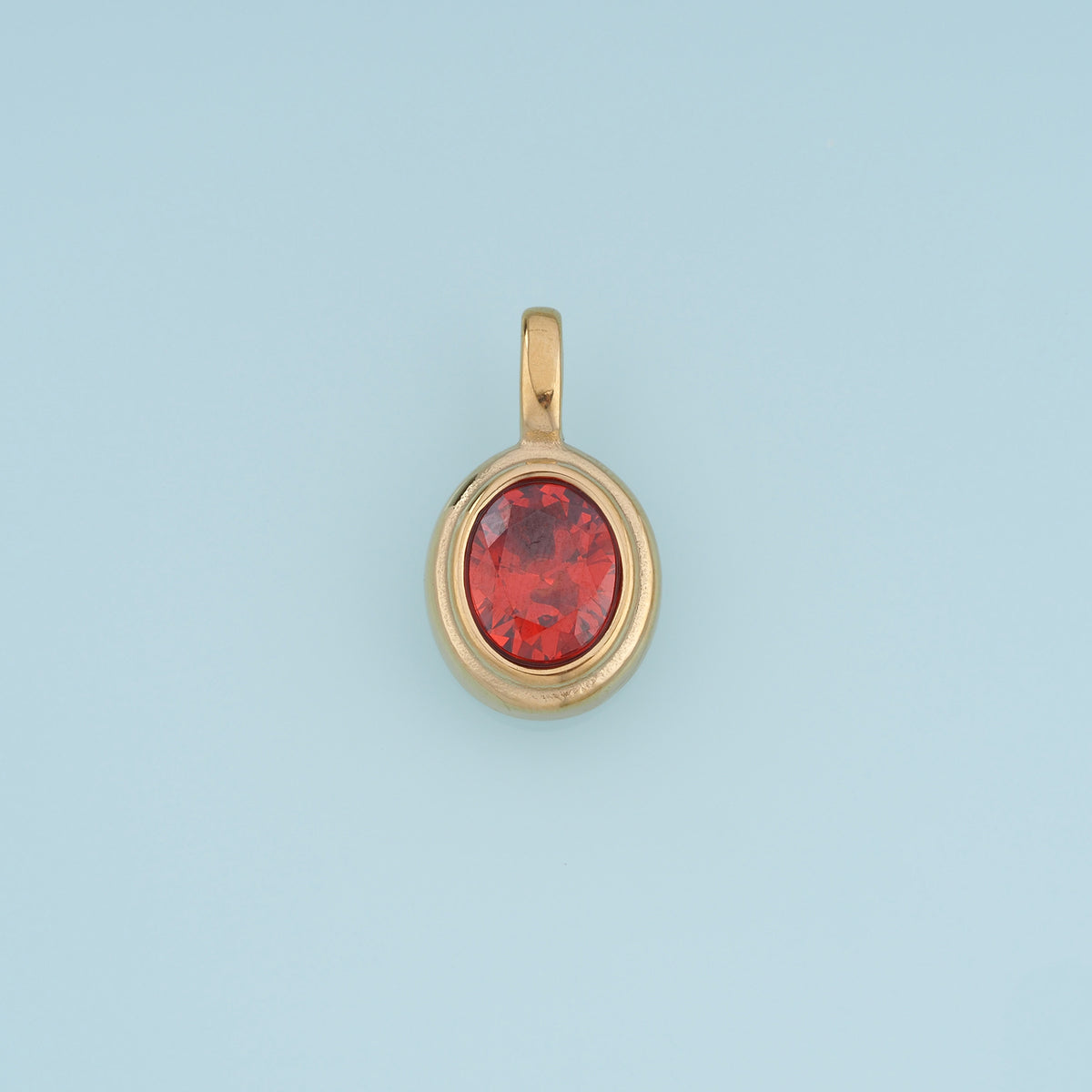Oval Gemstone Pendant,14K Gold Colorful Crystal Charm DIY Charm for Necklace Bracelet Making