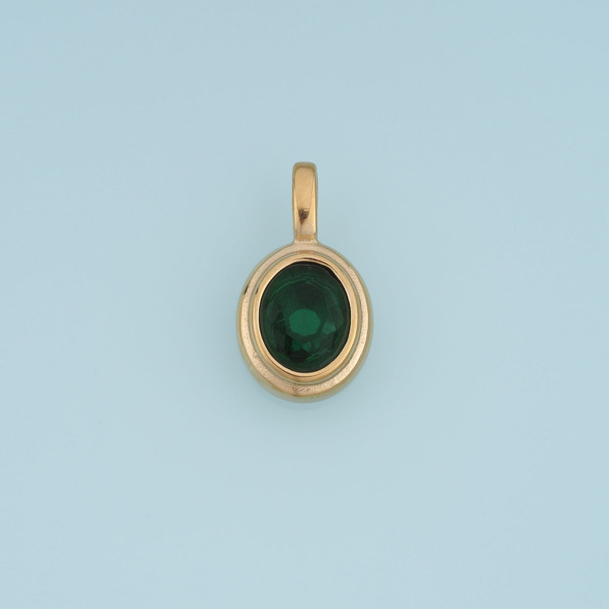 Oval Gemstone Pendant,14K Gold Colorful Crystal Charm DIY Charm for Necklace Bracelet Making