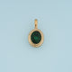 Oval Gemstone Pendant,14K Gold Colorful Crystal Charm DIY Charm for Necklace Bracelet Making