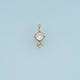 Double Drop Gemstone Pendant,14K Gold Red Clear Crystal Charm DIY Charm for Necklace Bracelet Making