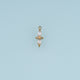 Four Petal Crystal Flower Pendant,14K Gold Silver Dainty Floral Charm DIY Charm for Necklace Bracelet Making