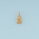 Sculpted Rectangle Leaf Shape Pendant,14K Gold Silver Curved Leaf Crystal Charm DIY Charm for Necklace Bracelet Making