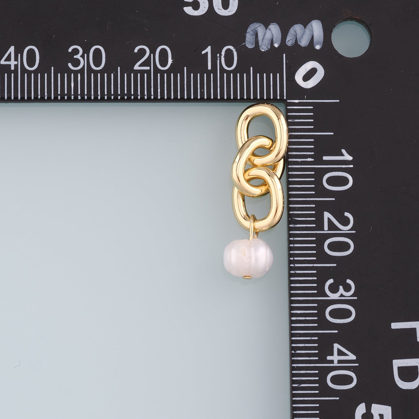 18K Gold filled Peart Three Oval Chain links foe DIY Jewelry Necklace Bracelet Earring Components