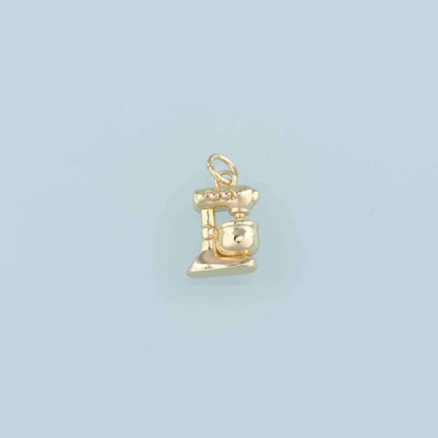18K Gold Filled Coffee Machine Pendant,Coffee Machine Charm Bracelet Necklace for DIY Jewelry Making Supply