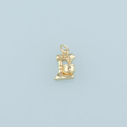 18K Gold Filled Coffee Machine Pendant,Coffee Machine Charm Bracelet Necklace for DIY Jewelry Making Supply