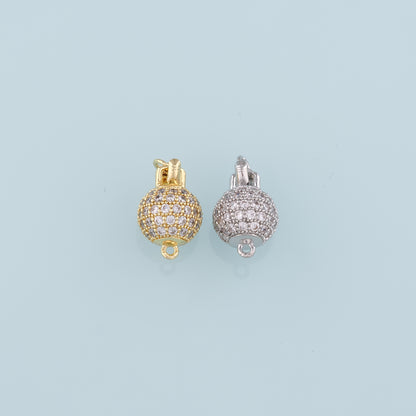 Gold Connector charm,18K Gold Filled Grenade Pendant,CZ Micro Pave Grenade Charm Bracelet Necklace for DIY Jewelry Making Supply