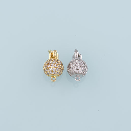 Gold Connector charm,18K Gold Filled Grenade Pendant,CZ Micro Pave Grenade Charm Bracelet Necklace for DIY Jewelry Making Supply