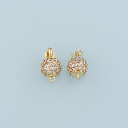Gold Connector charm,18K Gold Filled Grenade Pendant,CZ Micro Pave Grenade Charm Bracelet Necklace for DIY Jewelry Making Supply