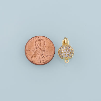 Gold Connector charm,18K Gold Filled Grenade Pendant,CZ Micro Pave Grenade Charm Bracelet Necklace for DIY Jewelry Making Supply