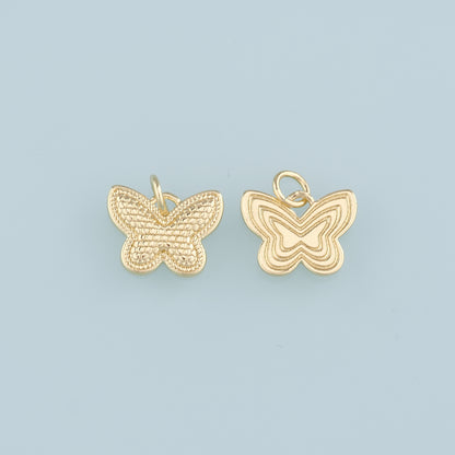 Gold Butterfly Charms,18K Gold Filled Butterfly Pendant,Butterfly Charm Bracelet Necklace for DIY Jewelry Making Supply
