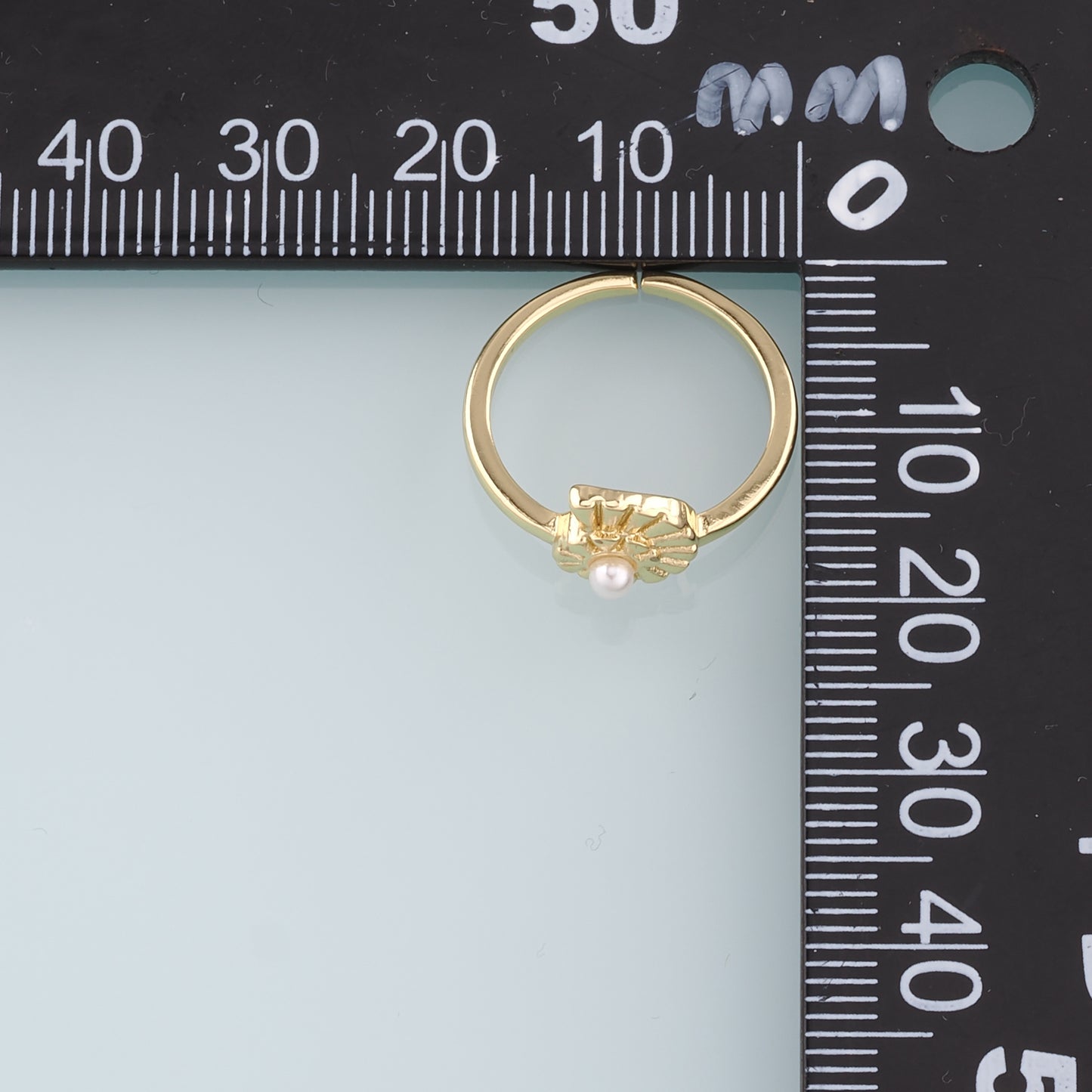 Gold Shell Ring,18K Gold Filled Pearl Conch Ring,Classic Little Shell jewelry