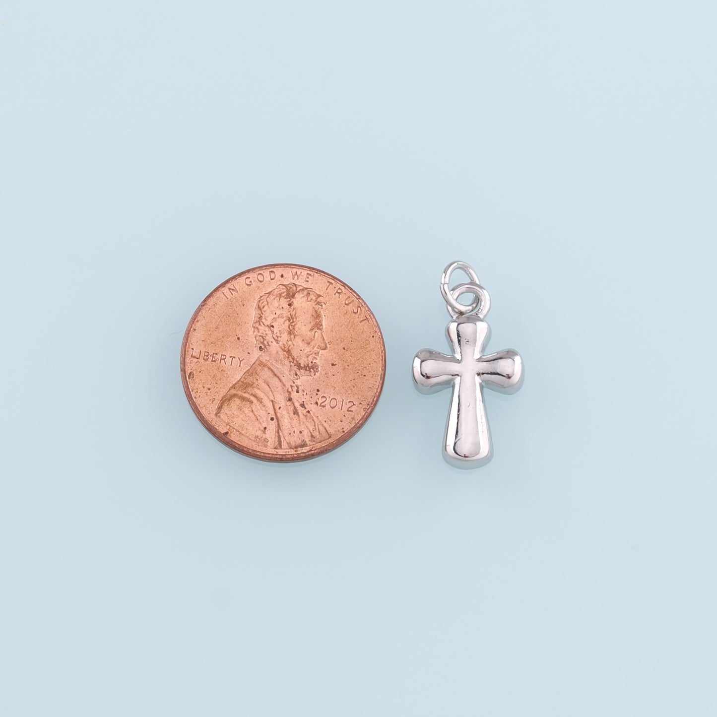 Gold Cross Charms,18K Gold Filled Cross Pendant,Religion Charm Bracelet Necklace for DIY Jewelry Making Supply