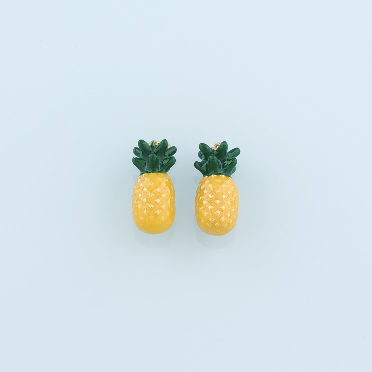Gold Pineapple Crystal Charms,18K Gold Filled Pineapple Pendant,Fruit Charm Bracelet Necklace for DIY Jewelry Making Supply