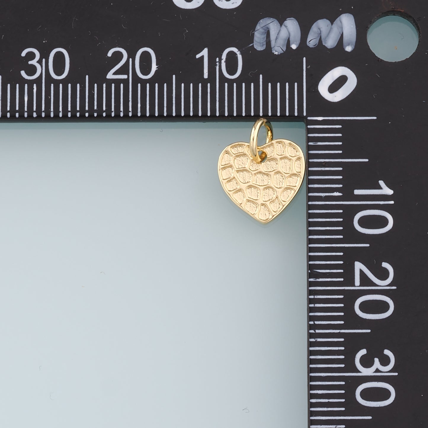 18K Gold Filled Heart Pendant,Heart Charm Bracelet Necklace for DIY Jewelry Making Supply