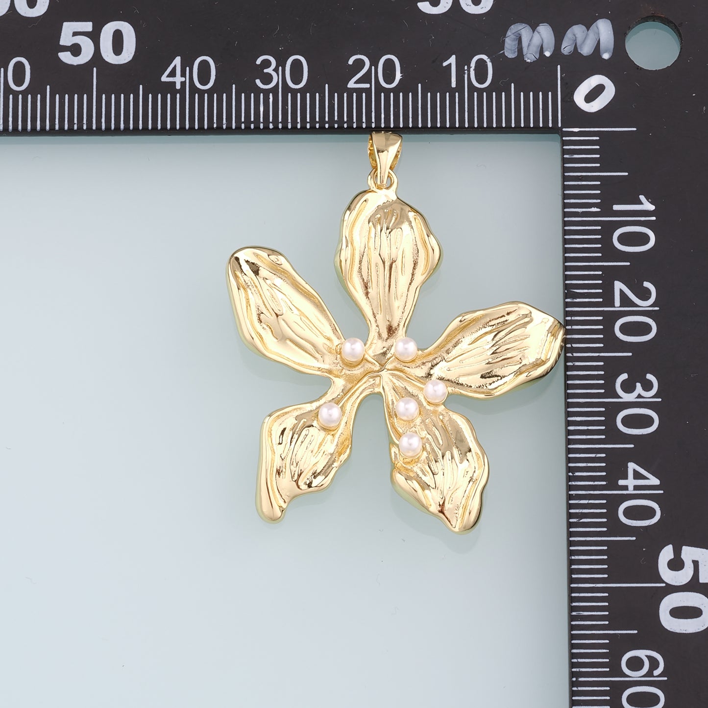 Gold Flower Charms,18K Gold Filled Flower Pendant,Flower Charm Bracelet Necklace for DIY Jewelry Making Supply