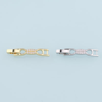 Gold Rectangle Charms,18K Gold Filled CZ rectangle Pendant,Strip crystal Charm Bracelet Necklace for DIY Jewelry Making Supply