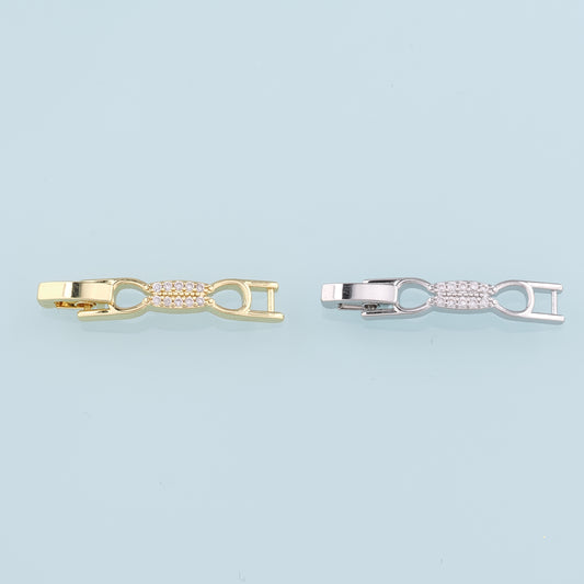 Gold Rectangle Charms,18K Gold Filled CZ rectangle Pendant,Strip crystal Charm Bracelet Necklace for DIY Jewelry Making Supply