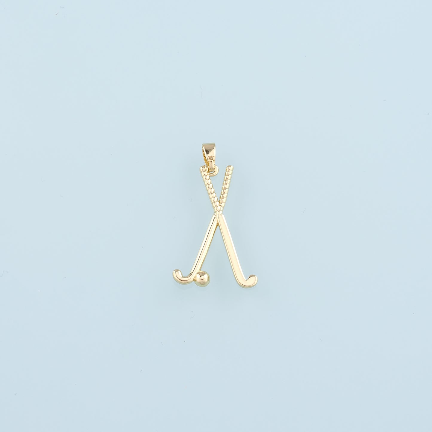 18K Gold Filled GolF Pendant,Golf Clubs Charm Bracelet Necklace for DIY Jewelry Making Supply