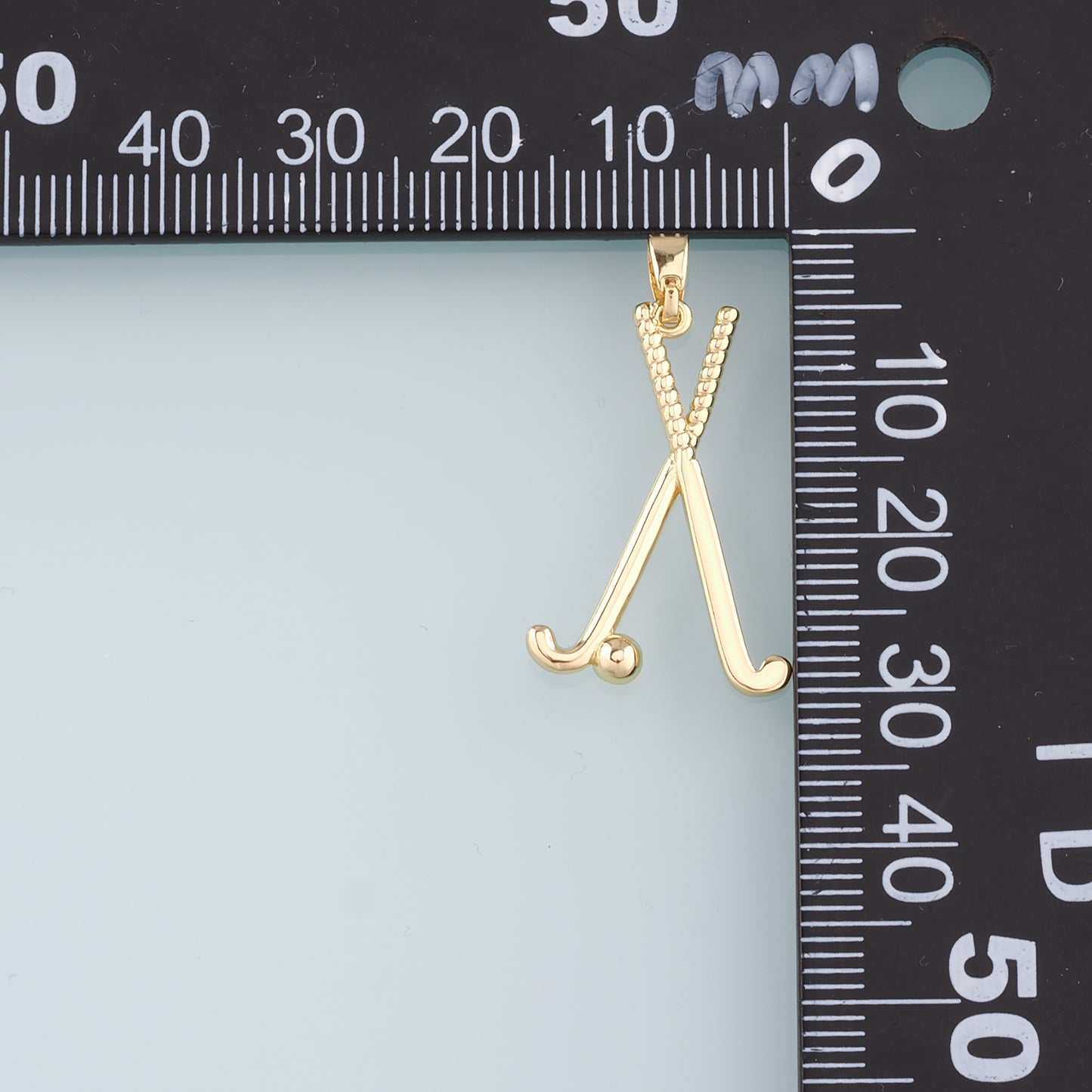 18K Gold Filled GolF Pendant,Golf Clubs Charm Bracelet Necklace for DIY Jewelry Making Supply