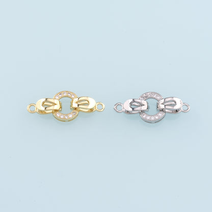 18K Gold Filled Twisted Round Clasp,Carabiner Lock Connector,Spring Push Gate for DIY Jewelry Finding Necklace Bracelet