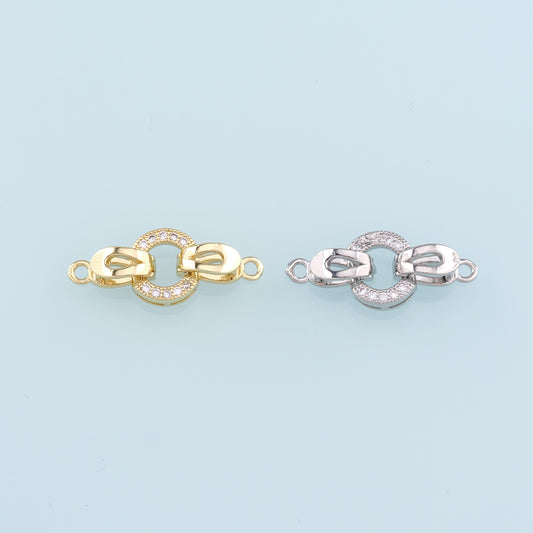 18K Gold Filled Twisted Round Clasp,Carabiner Lock Connector,Spring Push Gate for DIY Jewelry Finding Necklace Bracelet