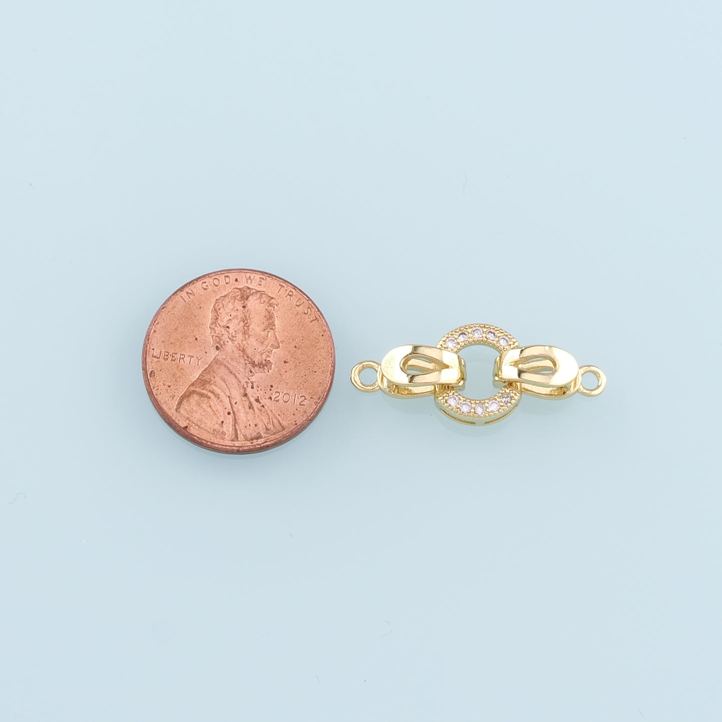 18K Gold Filled Twisted Round Clasp,Carabiner Lock Connector,Spring Push Gate for DIY Jewelry Finding Necklace Bracelet