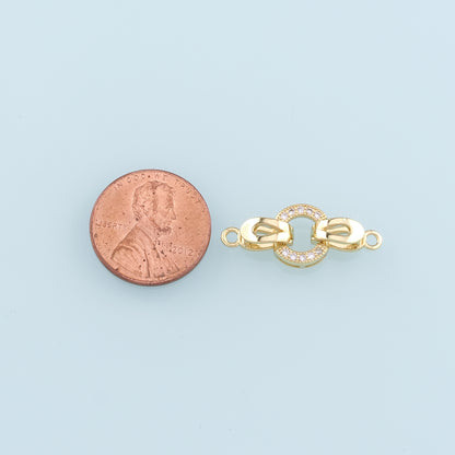 18K Gold Filled Twisted Round Clasp,Carabiner Lock Connector,Spring Push Gate for DIY Jewelry Finding Necklace Bracelet